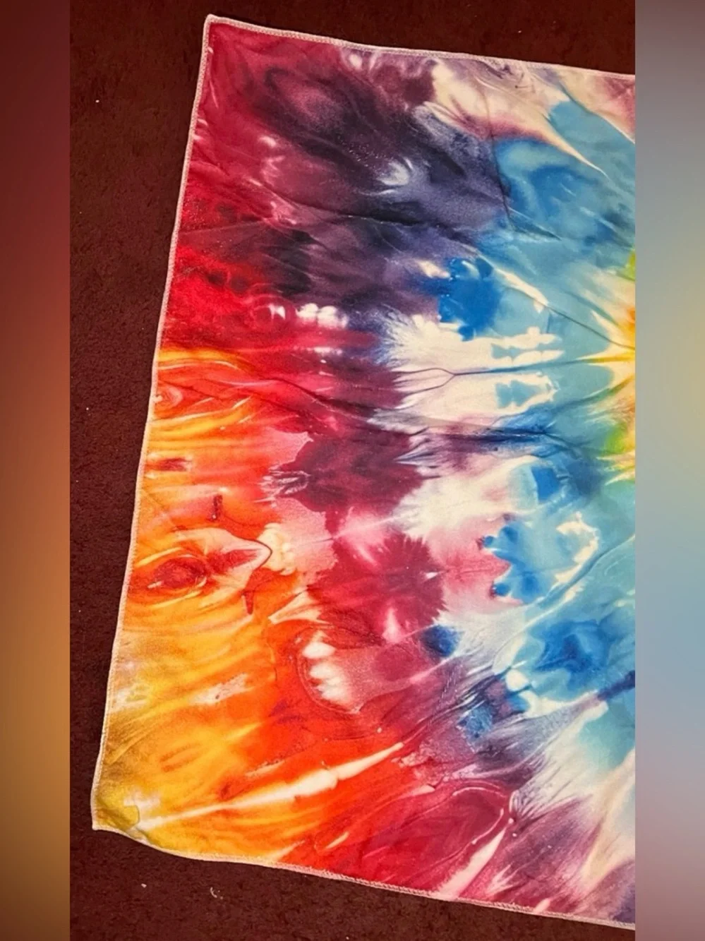 Tie Dye Heart Polyester Beach Towel